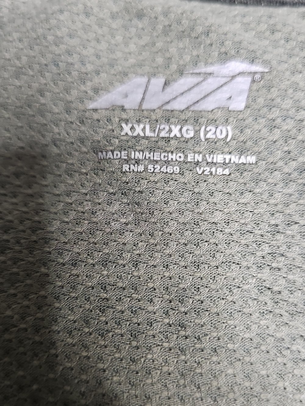 Avia Women's Long-Sleeve Heathered Crew in Dark Gray with Light Marbling - Picture 3 of 3